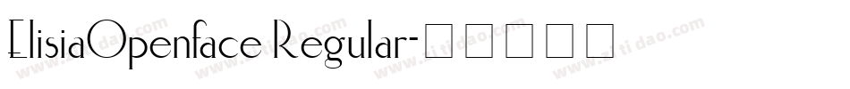 ElisiaOpenface Regular字体转换
